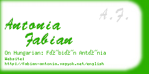 antonia fabian business card